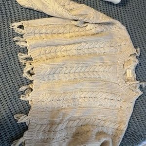 Cropped Distressed Sweater
